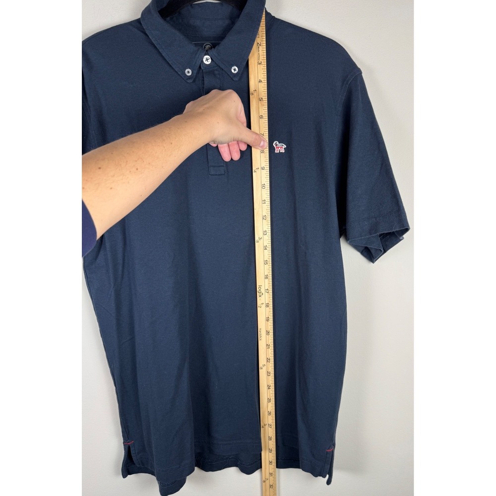 Southern Proper Mens Navy Blue Cotton Modal Stretch Polo Shirt Size Large - Picture 4 of 5